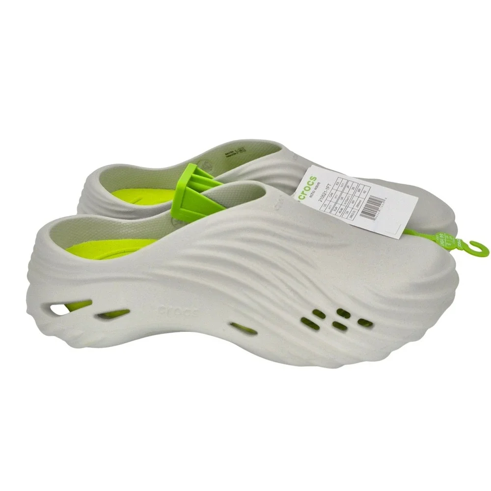 Crocs Echo Wave Clogs Atmosphere Gray Men's Size 11 Sandals Shoes NEW